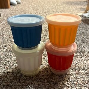 Four Tupperware Jello Molds